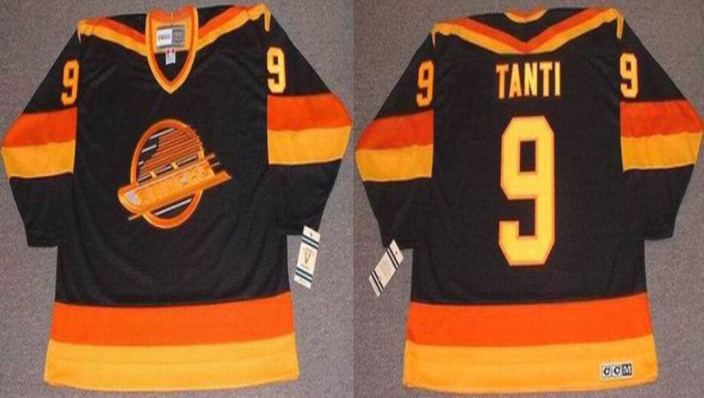 2019 Men Vancouver Canucks 9 Tanti Black CCM NHL jerseys1